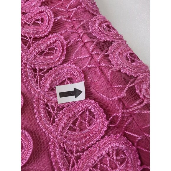 Sue Wong Nocturne Cocktail Sheath Dress Womens 4 Pink Embroidered Sleeveless - Picture 9 of 11